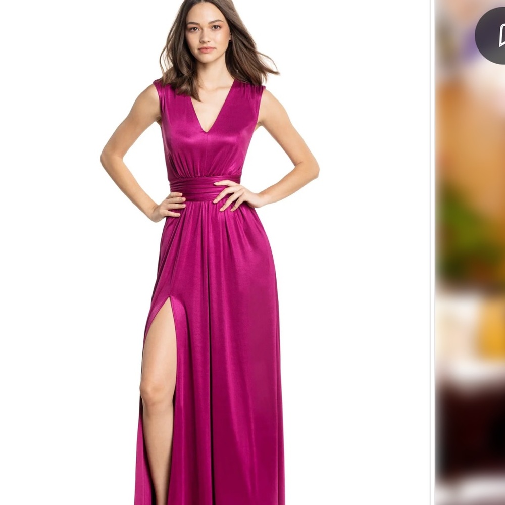 NWT Magenta Dress the Population Krista Maxi Dress - size XXL